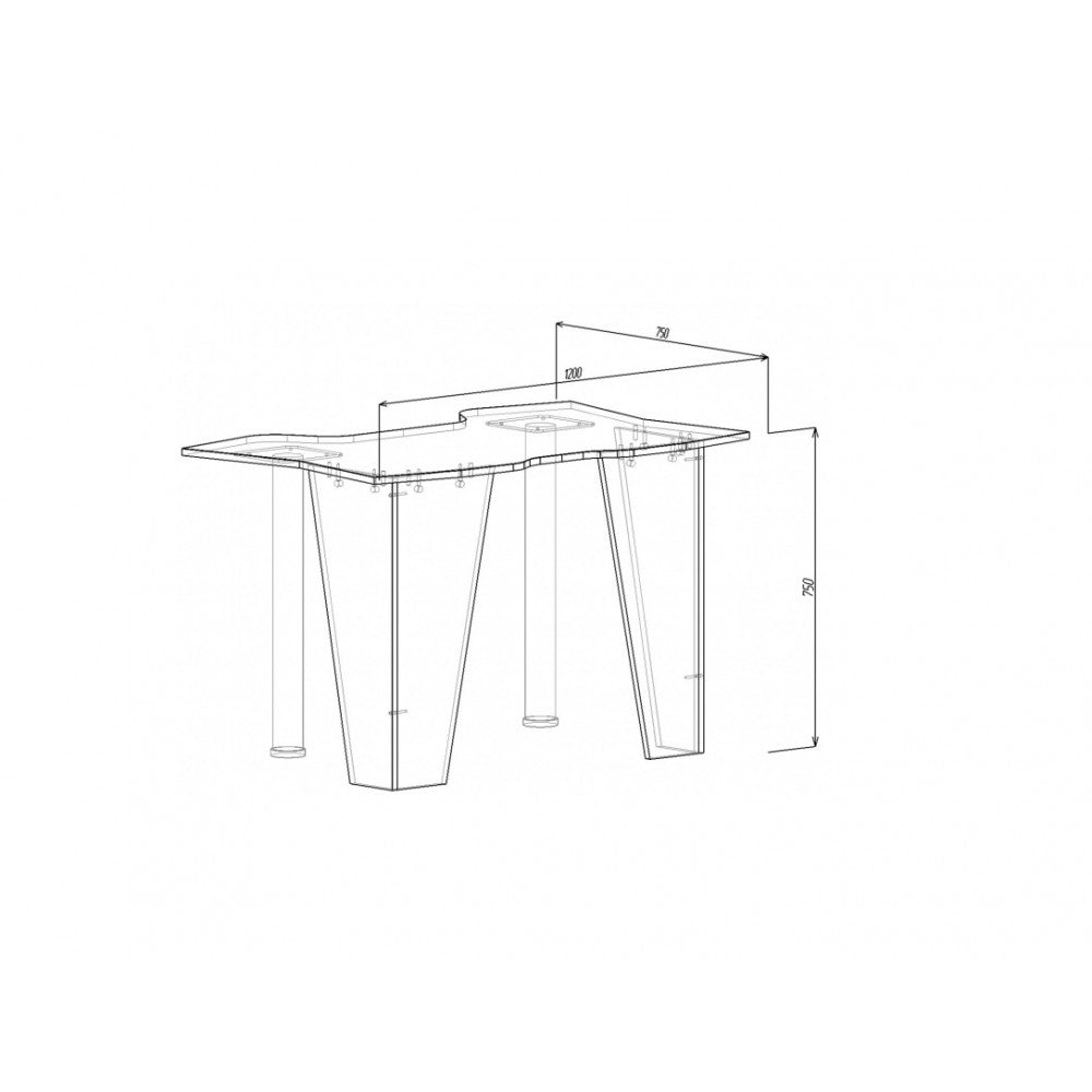 Birou PC KL 9.1 Wenge Galben