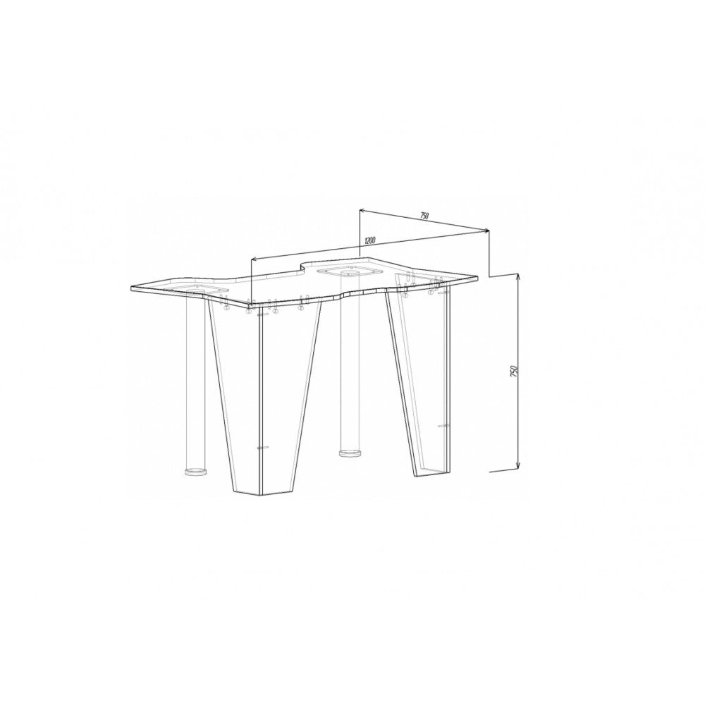 Birou PC KL 9.1 Wenge Rosu