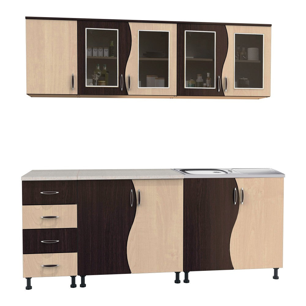 Bucatarie CIP S 2M wenge+mesteacan