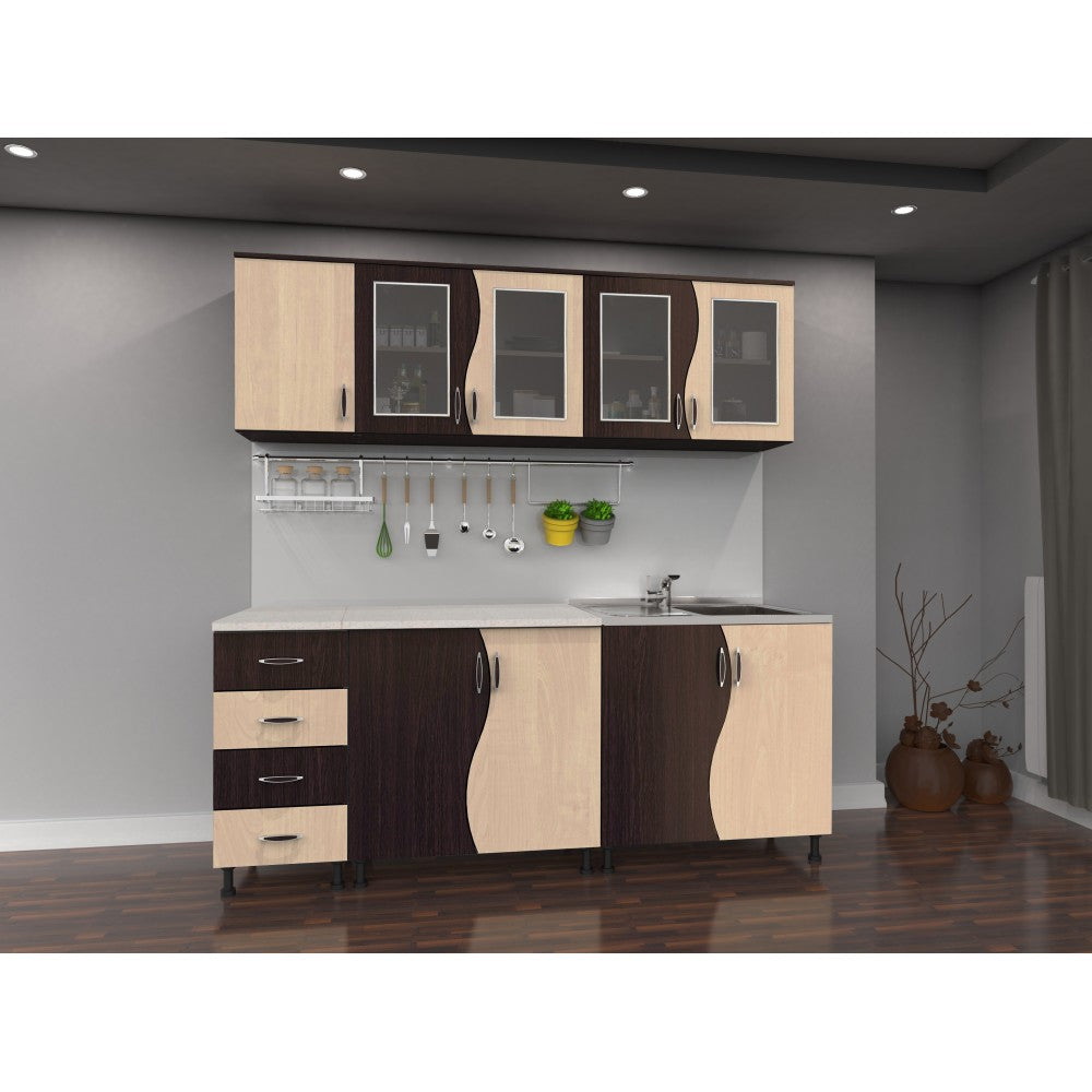 Bucatarie CIP S 2M wenge+mesteacan