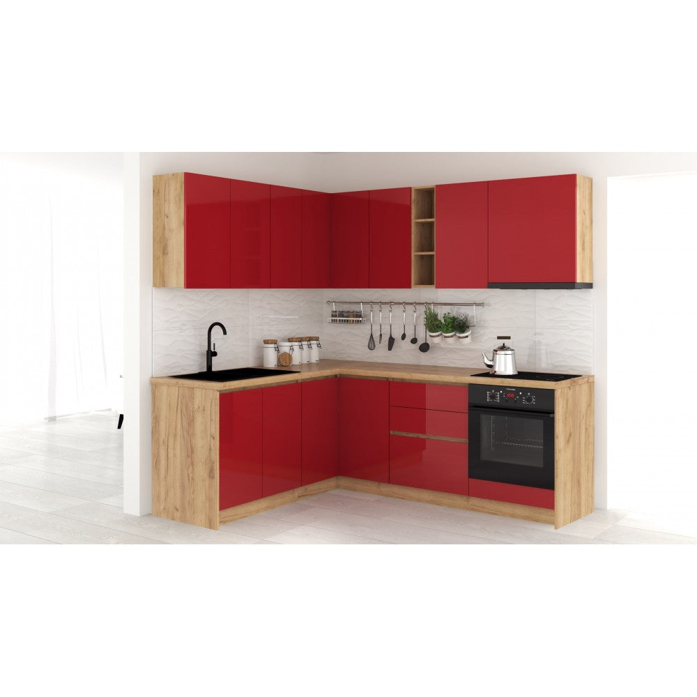 Bucatarie colt Chelsea V1 Rosu