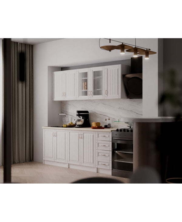 Bucatarie Provence RO 2m MDF, Alb