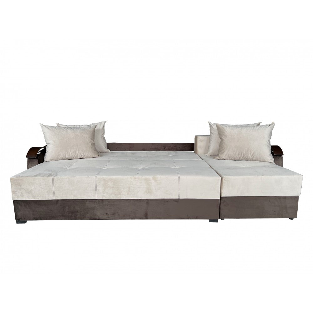 COLTAR EXTENSIBIL DANA, 300X145X70 CM, MARO, CREM