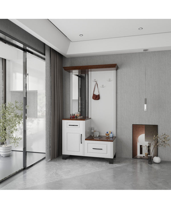 Cuier ZQD 108, 110x43x200cm, Alb