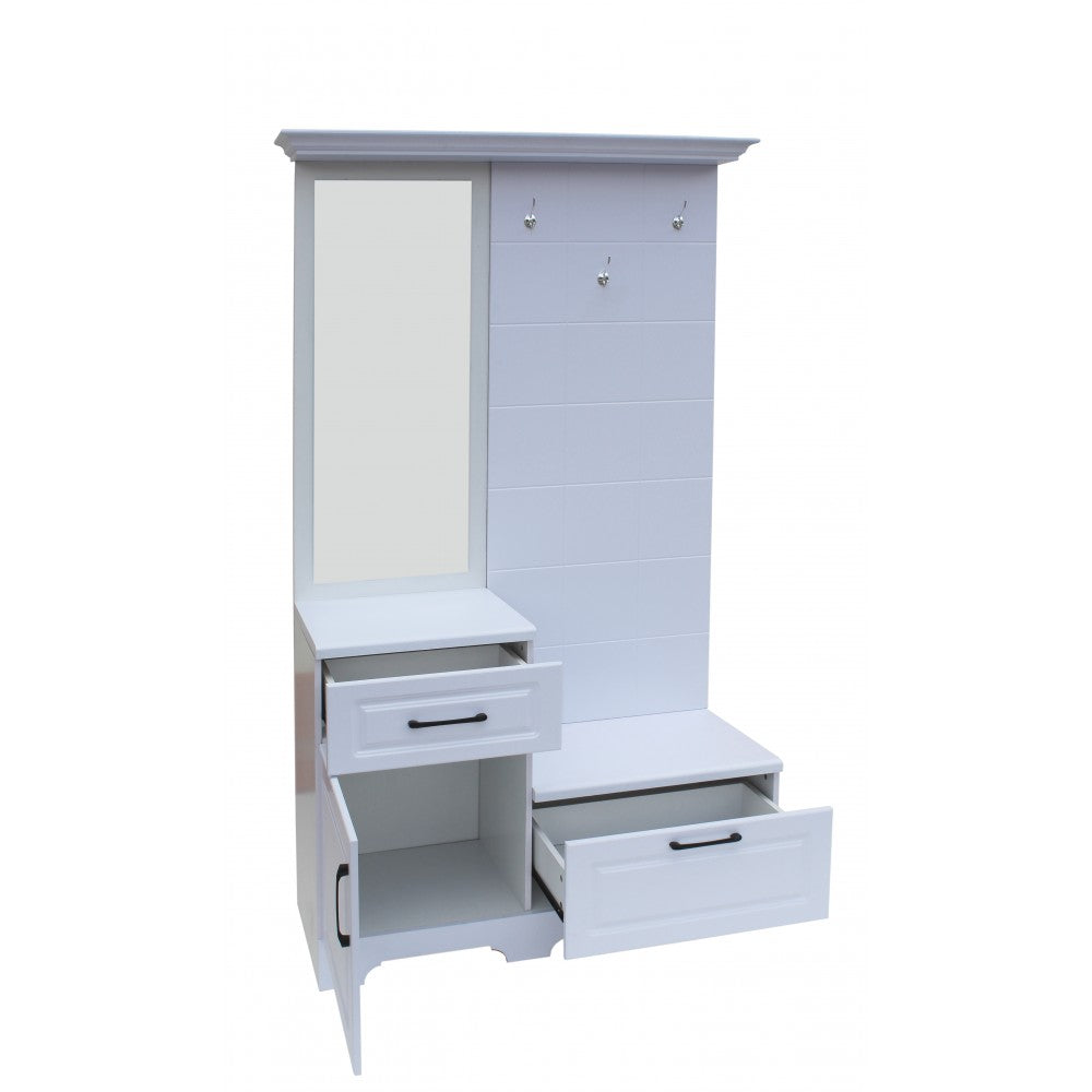 Cuier ZQD 109, 113x43x205cm, Alb