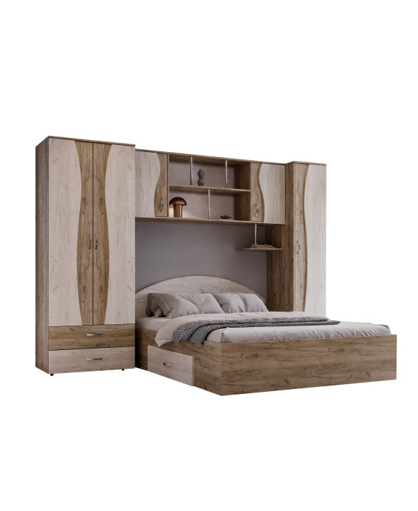 Dormitor Tineret cu D2, 262x51x200cm, K002/K001