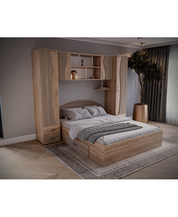 Dormitor Tineret, sonoma+truffe 227x51/205x200cm