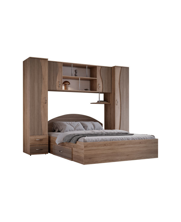 Dormitor Tineret, sonoma+truffe 227x51/205x200cm