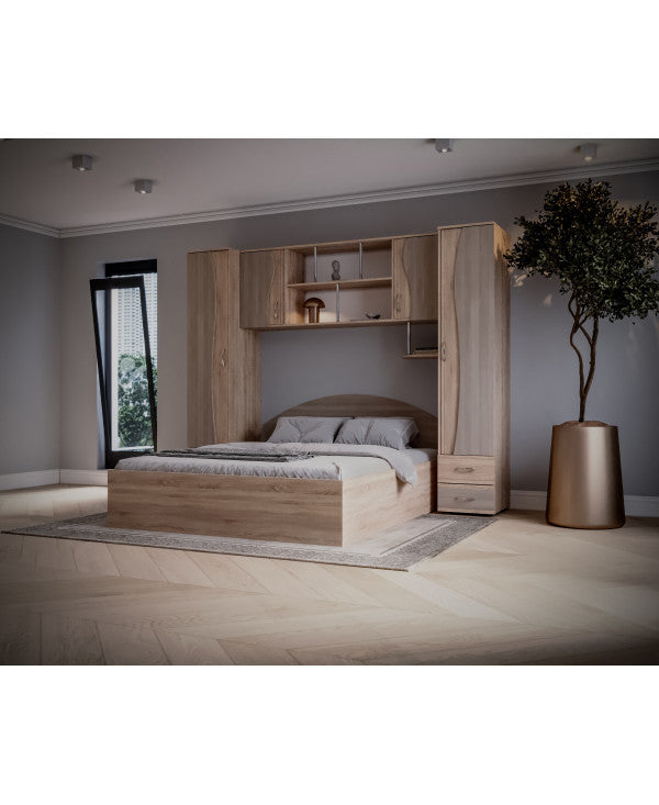 Dormitor Tineret, sonoma+truffe 227x51/205x200cm