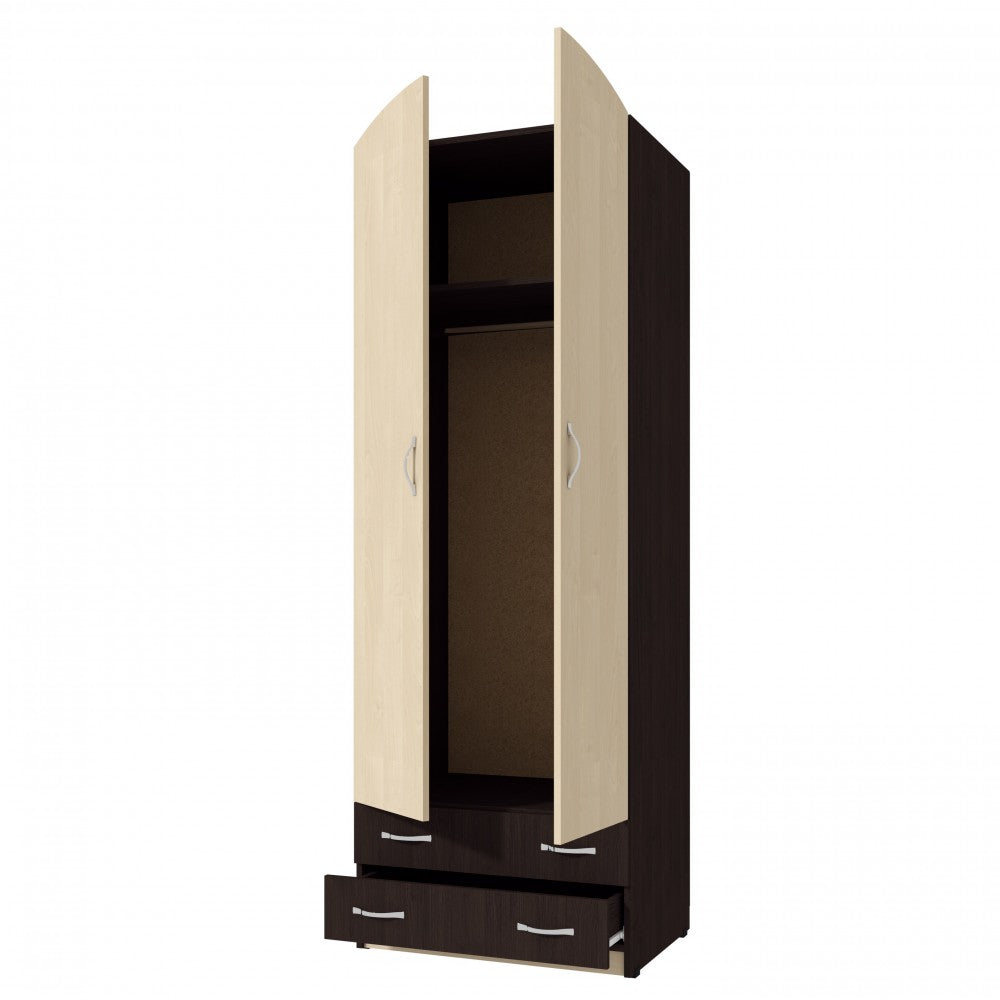 Dulap-4 ( 2U+2S ) ro, 74x54x212cm wenge+mesteacan