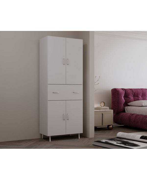 Dulap 4U-1S , 70x35x180 cm Alb