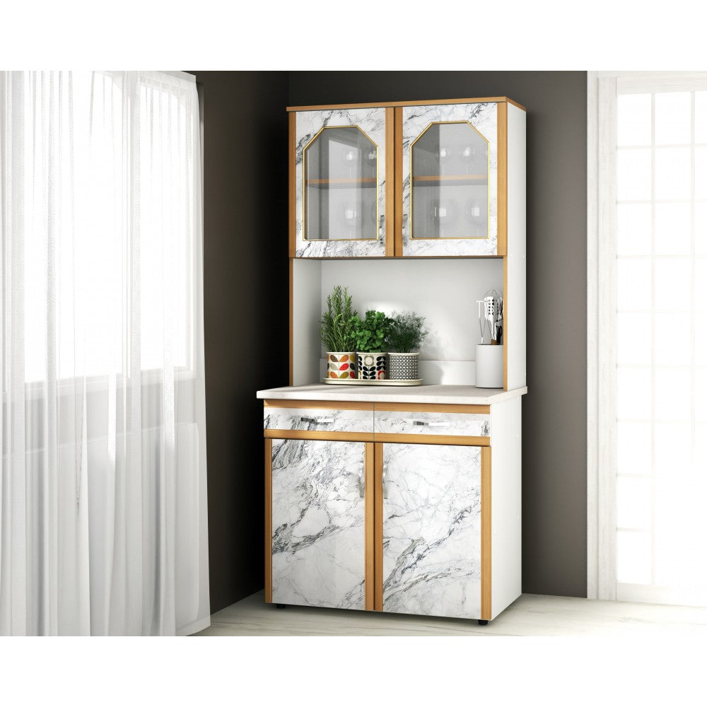 Dulap 90 pal Alb Pietra Bianco 91x33/60x197 cm