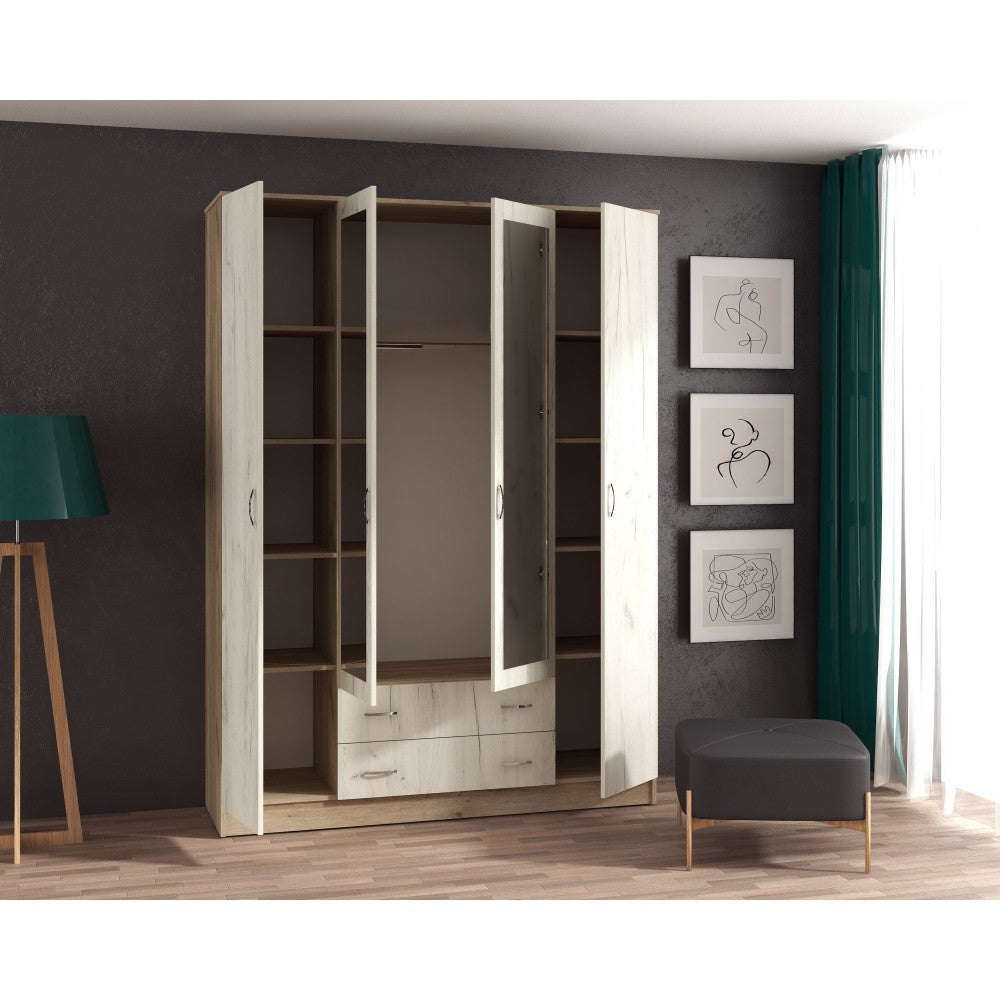 Dulap Garmonia 4U, 160x52x200 cm, stejar k001+k002