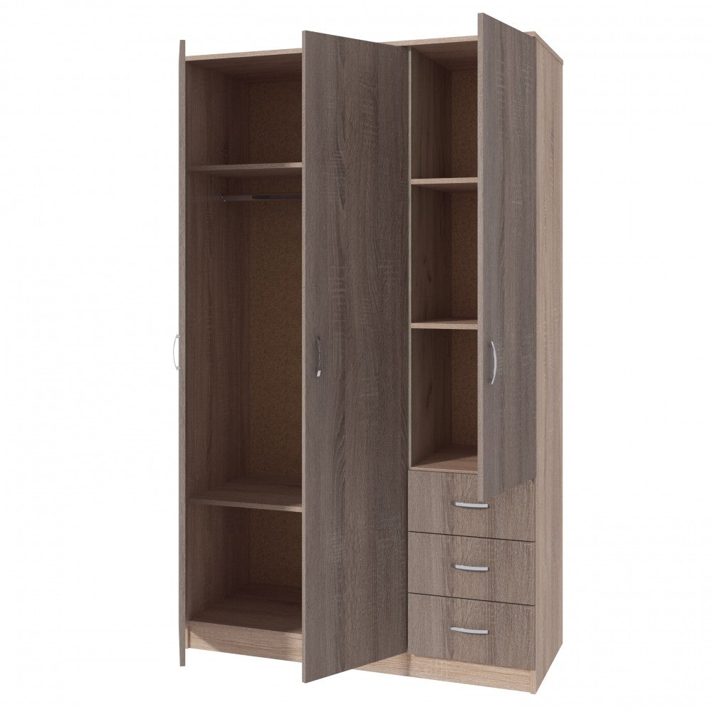 Dulap Ionut, 120x50x200 cm, sonoma/trufe