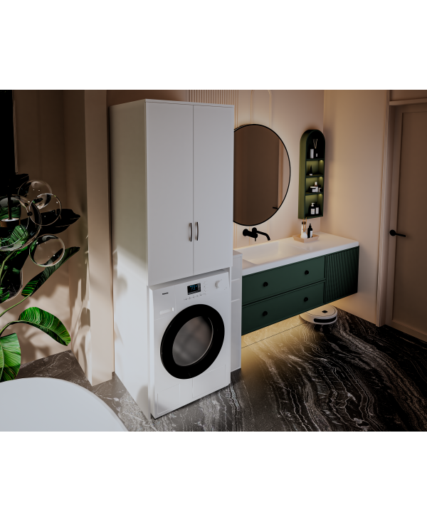 Dulap MS 2U , 65x60x199 cm, alb