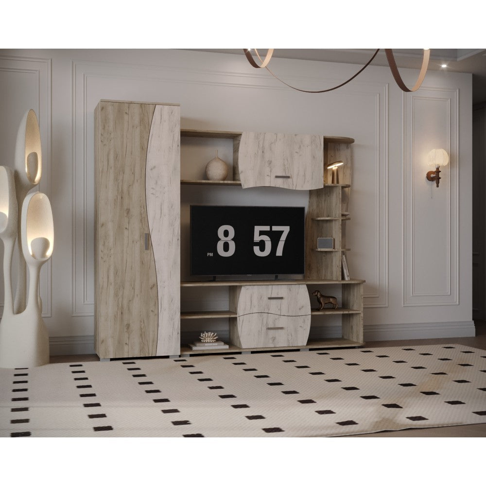 LIVING KAPRI RO STEJAR K002+K001 225x45x192CM