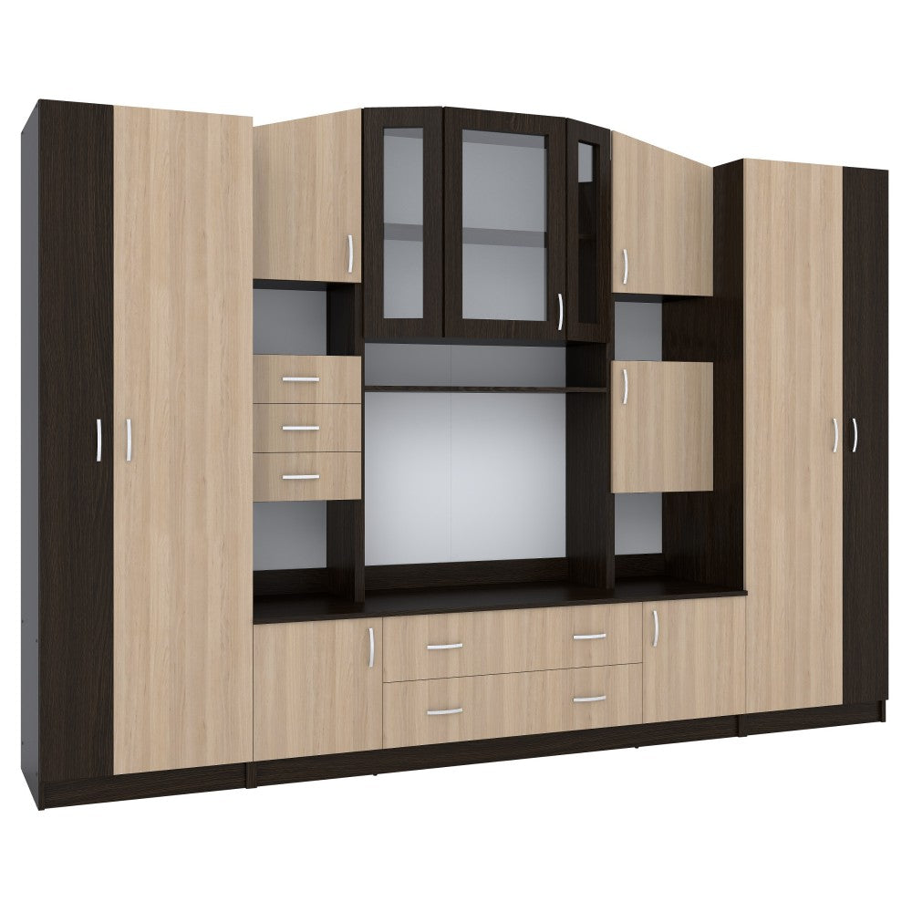 Living Macarena 290x51x196cm, wenge/mesteacan