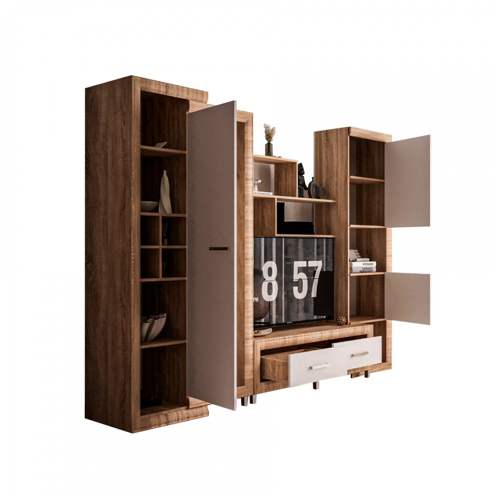 Living Sicilia Sonoma Alb Lucios 267X43X197 cm