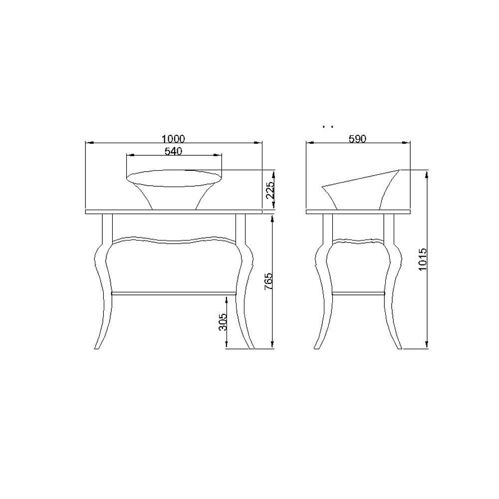 Masca baie + lavoar Portofino, 100x101x59cm, Alb