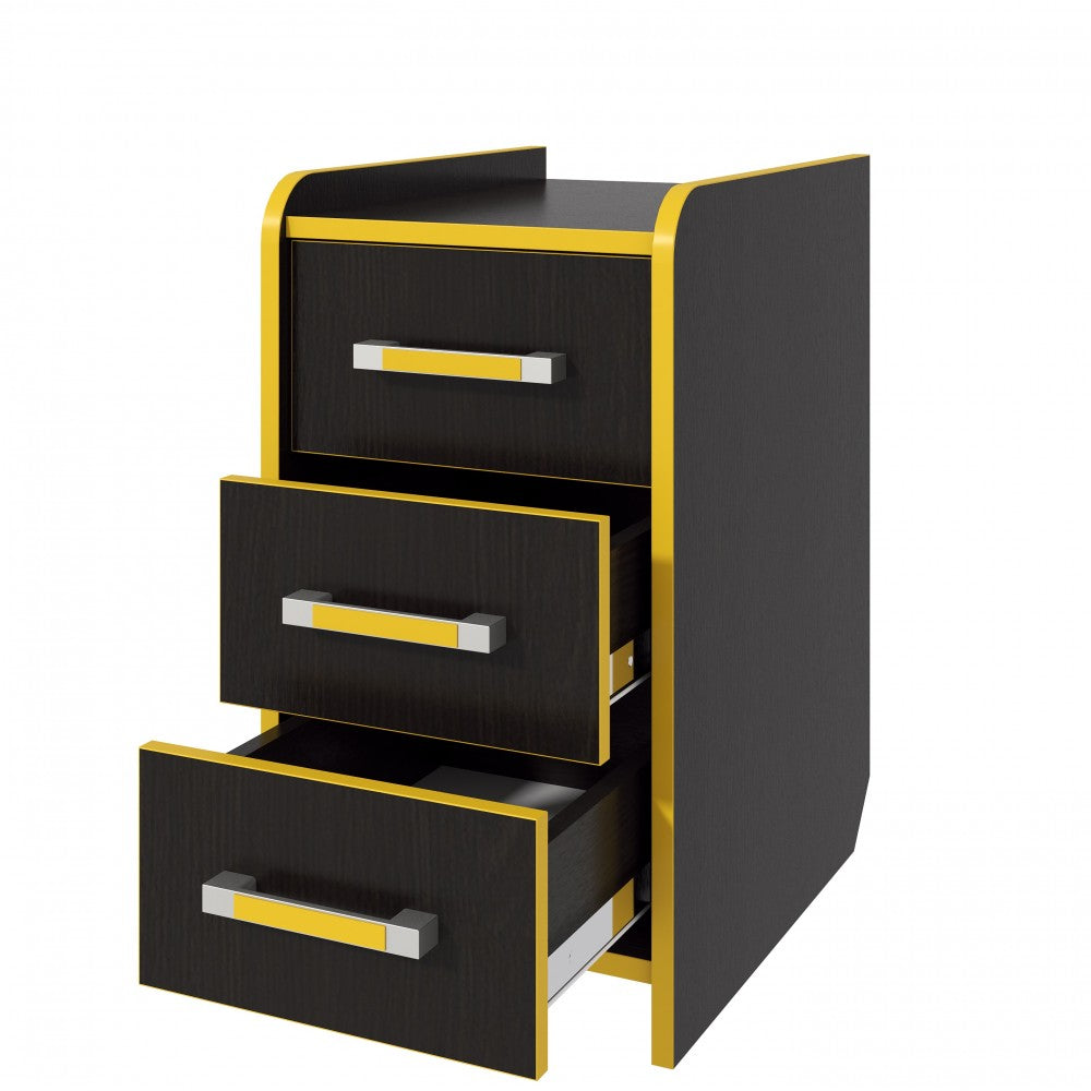 Noptiera birou PC KL 9.3 wenge+galben