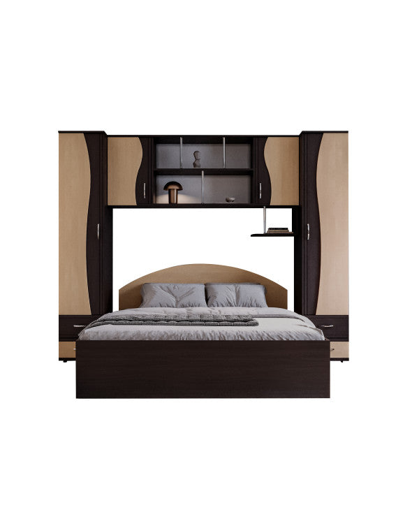 Dormitor Tineret, wenge+mesteacan 227x51/205x200cm