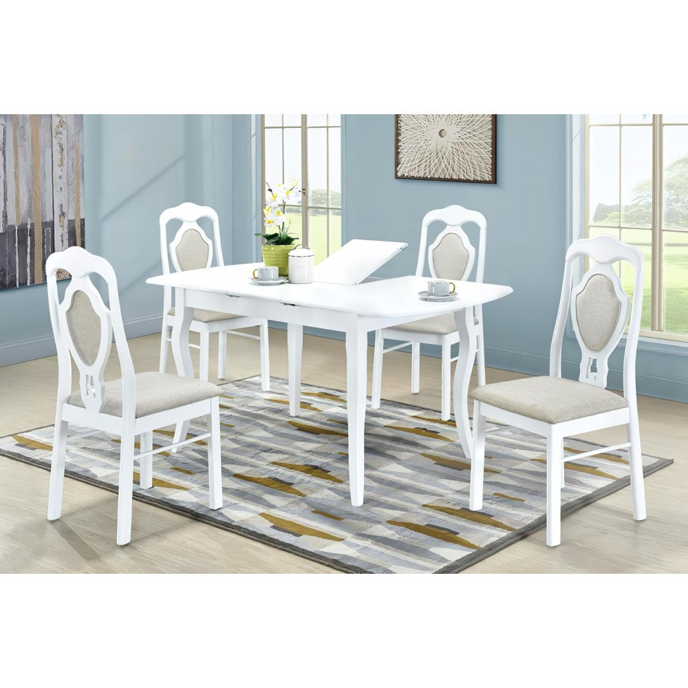 Set masa RH7211 ext cu 4 scaune White RH561C 150x80x77 cm
