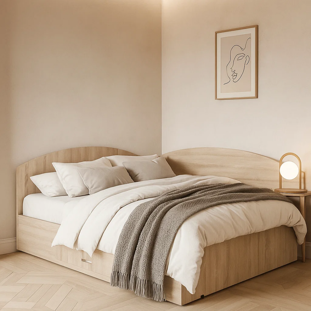 Set Pat Colt 160 si Saltea MR Poket, Sonoma