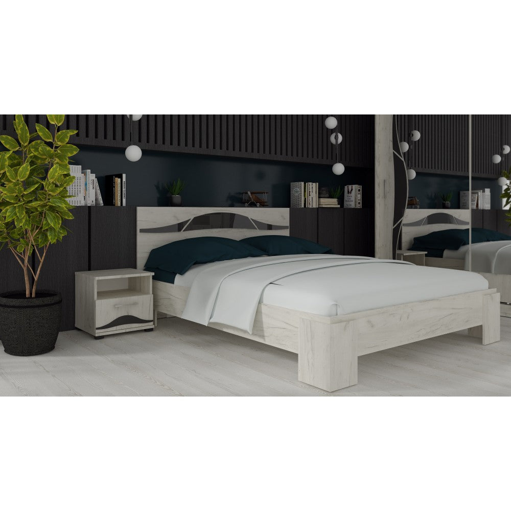 Set pat Laguna + 2 noptiere Stejar K001