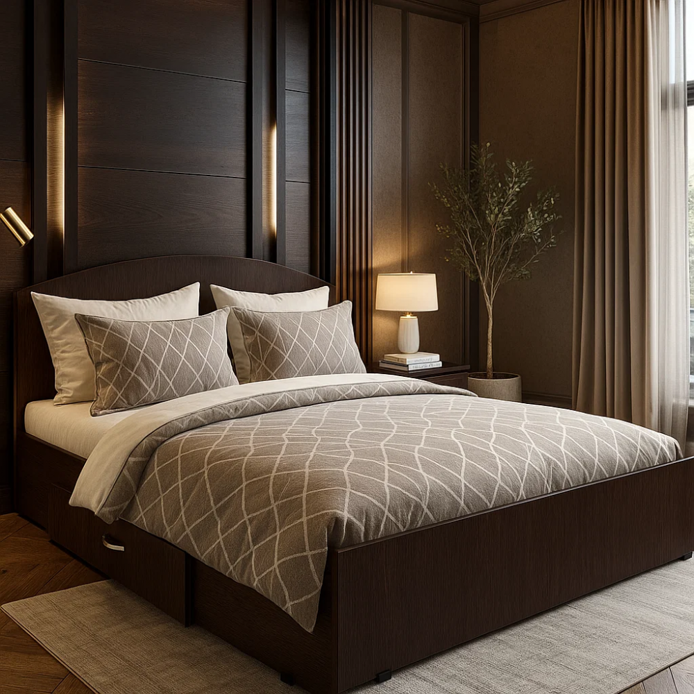 Set pat Mijloc 140 si Saltea MR Poket Wenge