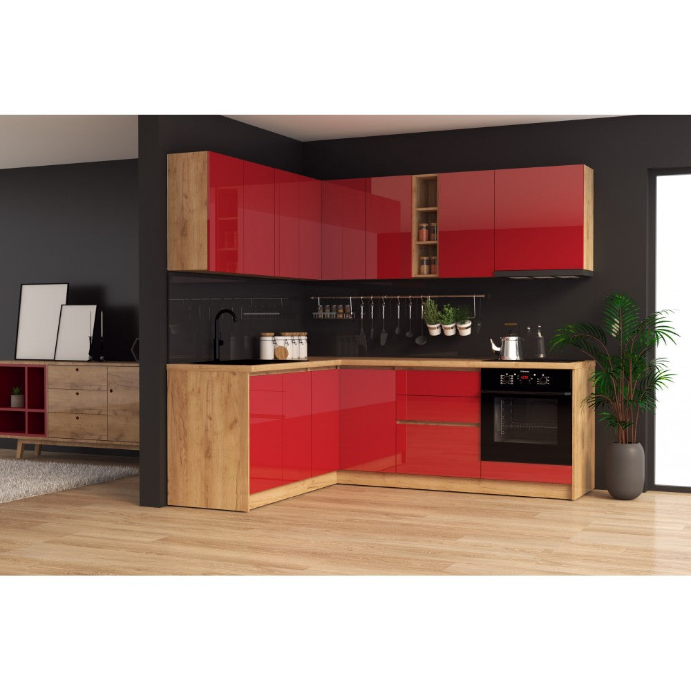 Bucatarie colt Chelsea V1 Rosu