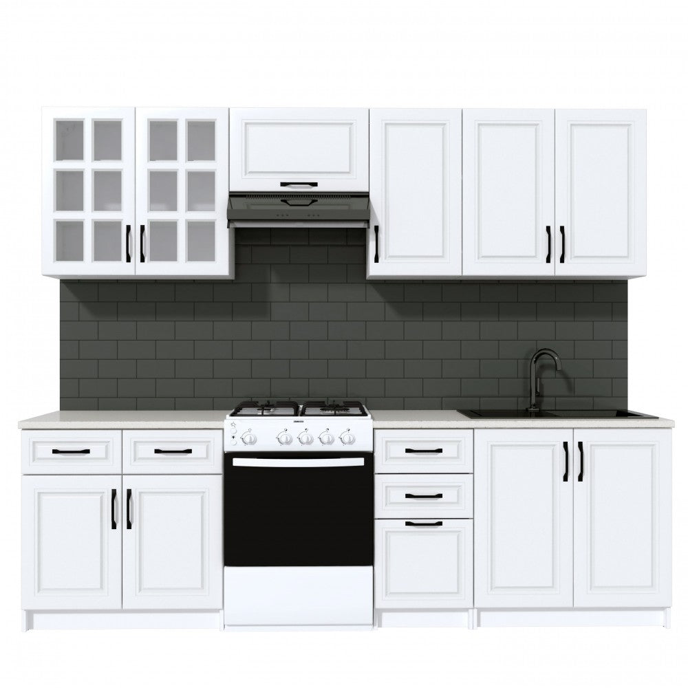 Bucatarie Michelle 2.6m MDF Ro, ALB