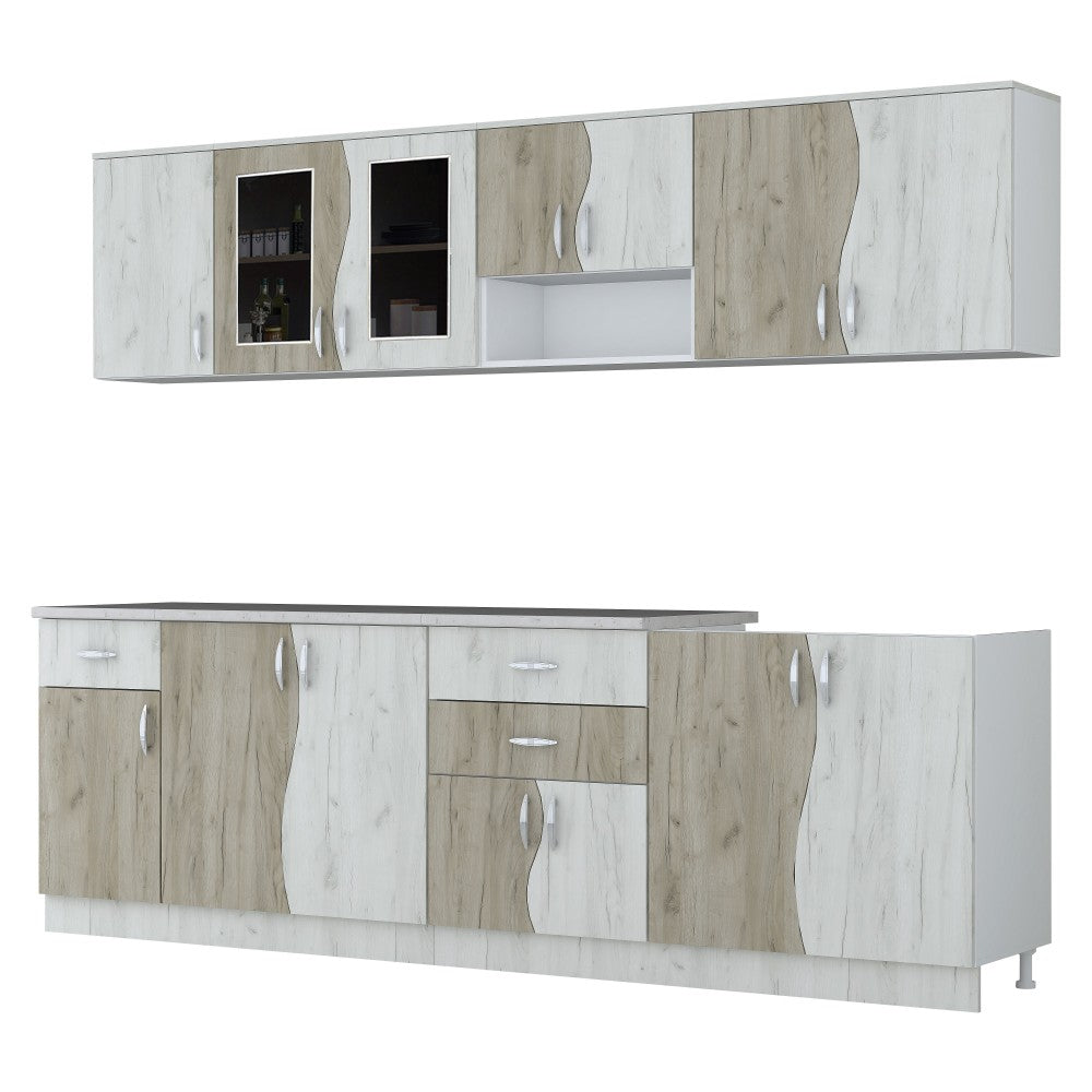 Set mobila bucatarie Paula S stejar k001/k002