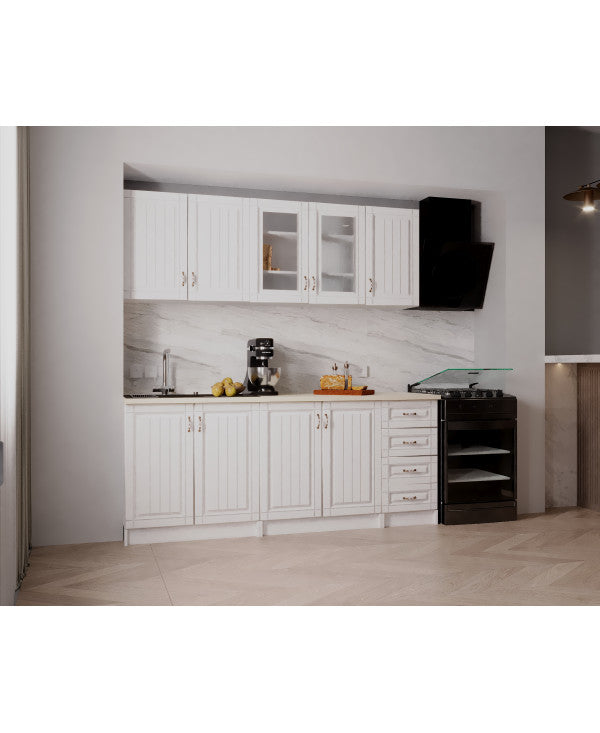 Bucatarie Provence RO 2m MDF, Alb