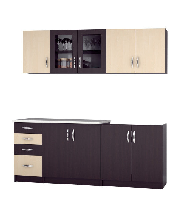 Bucatarie Venus ro 2.0m wenge+mesteacan