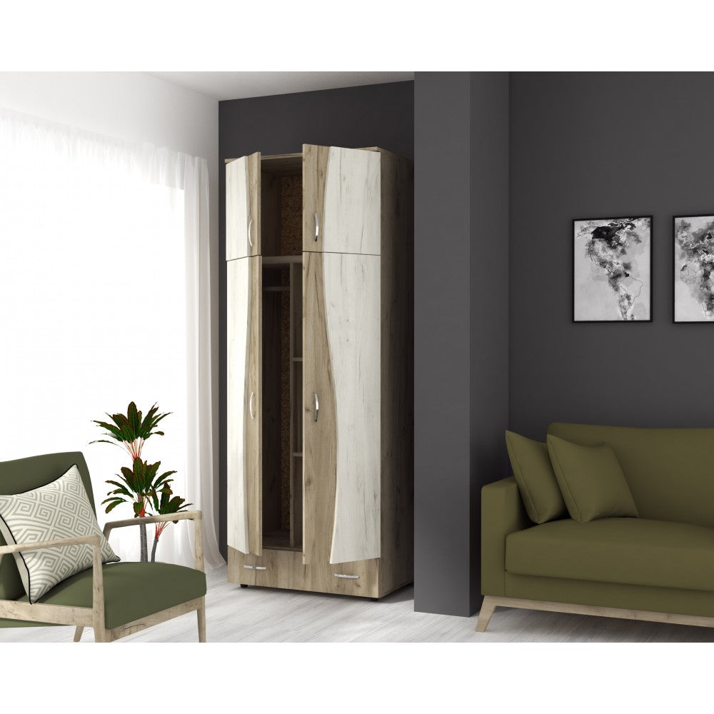 Dulap 2U S cu despartitor, 90x50x198 cm, k002+k001