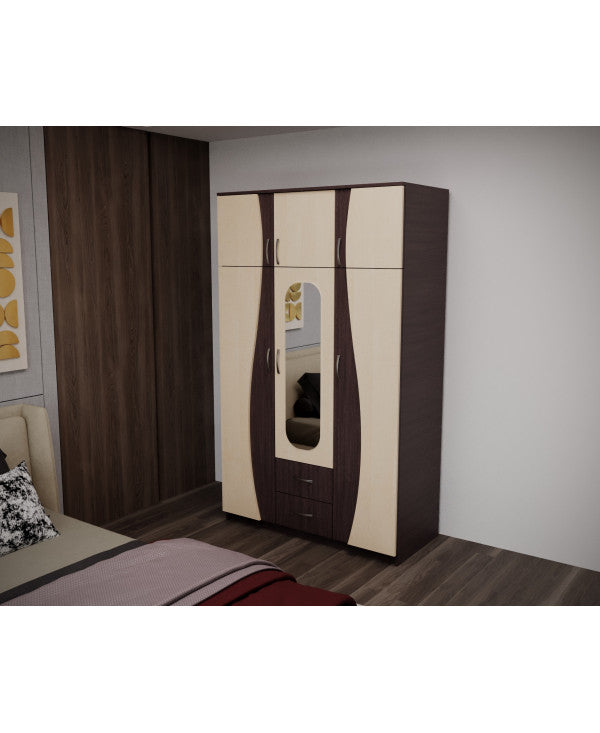 Dulap 3U "S" FS, 120x50x198 cm, wenge+mesteacan