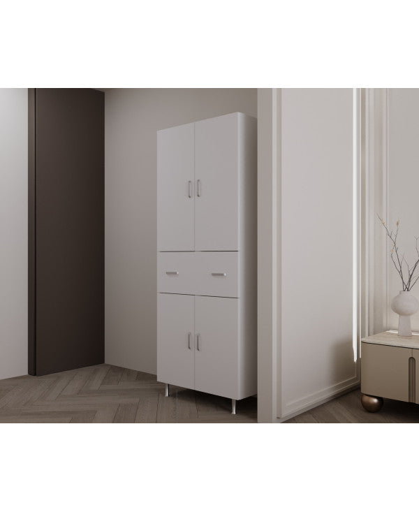 Dulap 4U-1S , 70x35x180 cm Alb