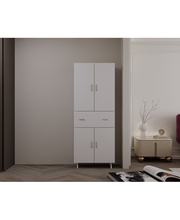 Dulap 4U-1S , 70x35x180 cm Alb