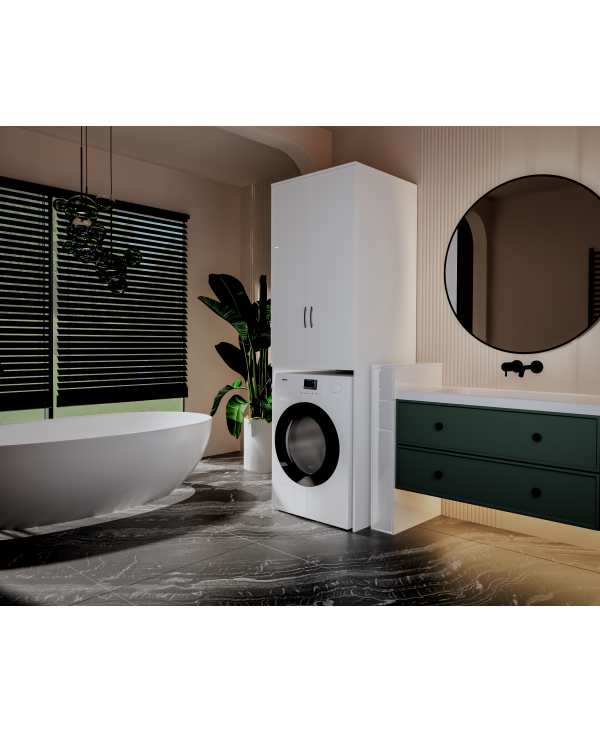 Dulap MS 2U , 65x60x199 cm, alb