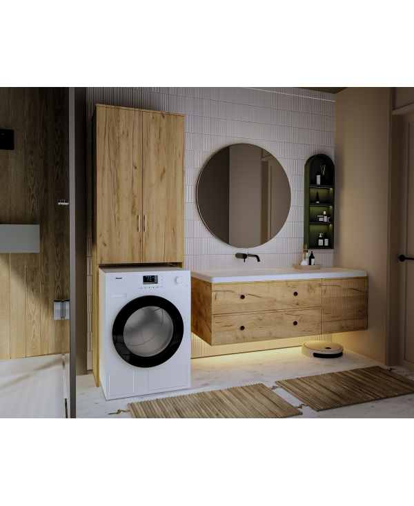 Dulap MS 2U Polite, 65x35x199cm, stejar k003