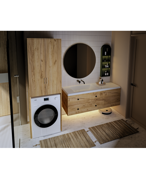 Dulap MS 2U Polite, 65x60x199 cm, stejar k003