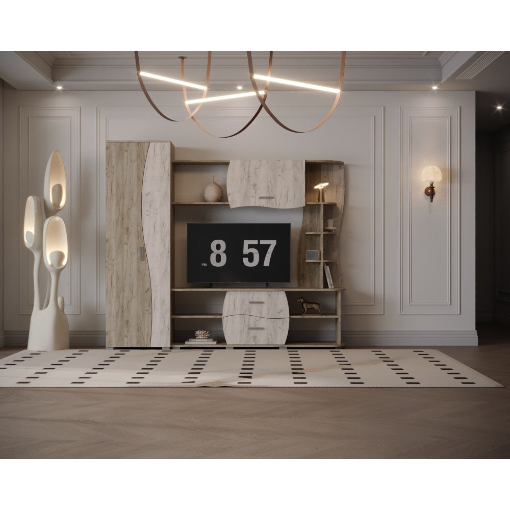 LIVING KAPRI RO STEJAR K002+K001 225x45x192CM