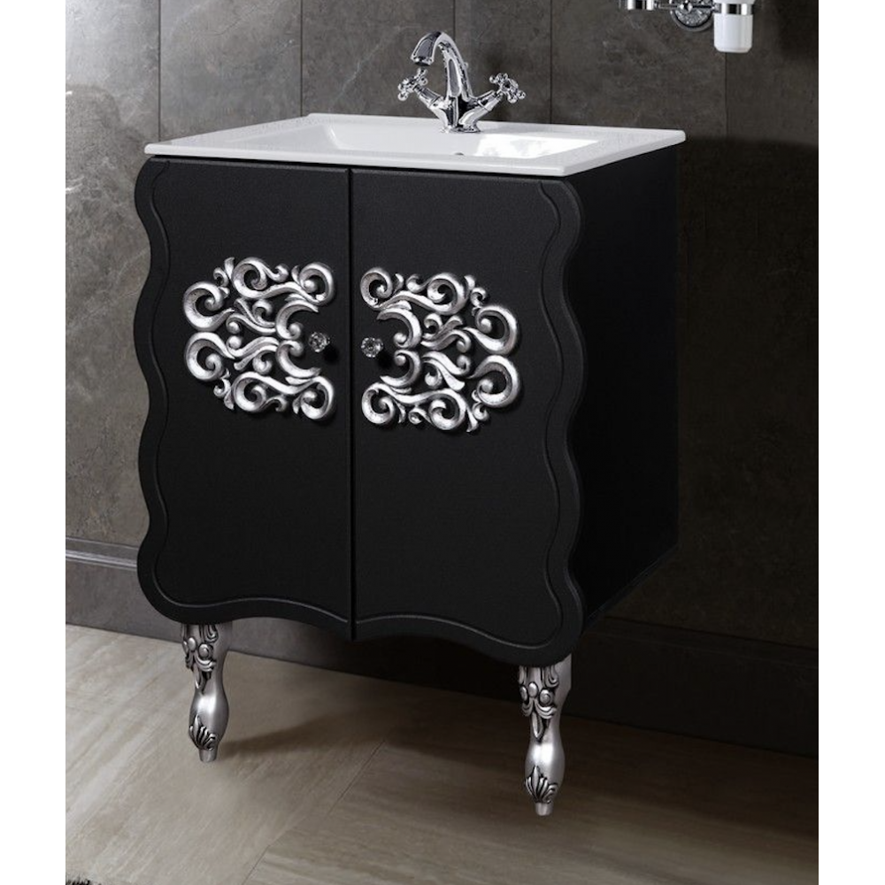 Masca baie + Lavoar Temptation, 66x90x47cm, Negru