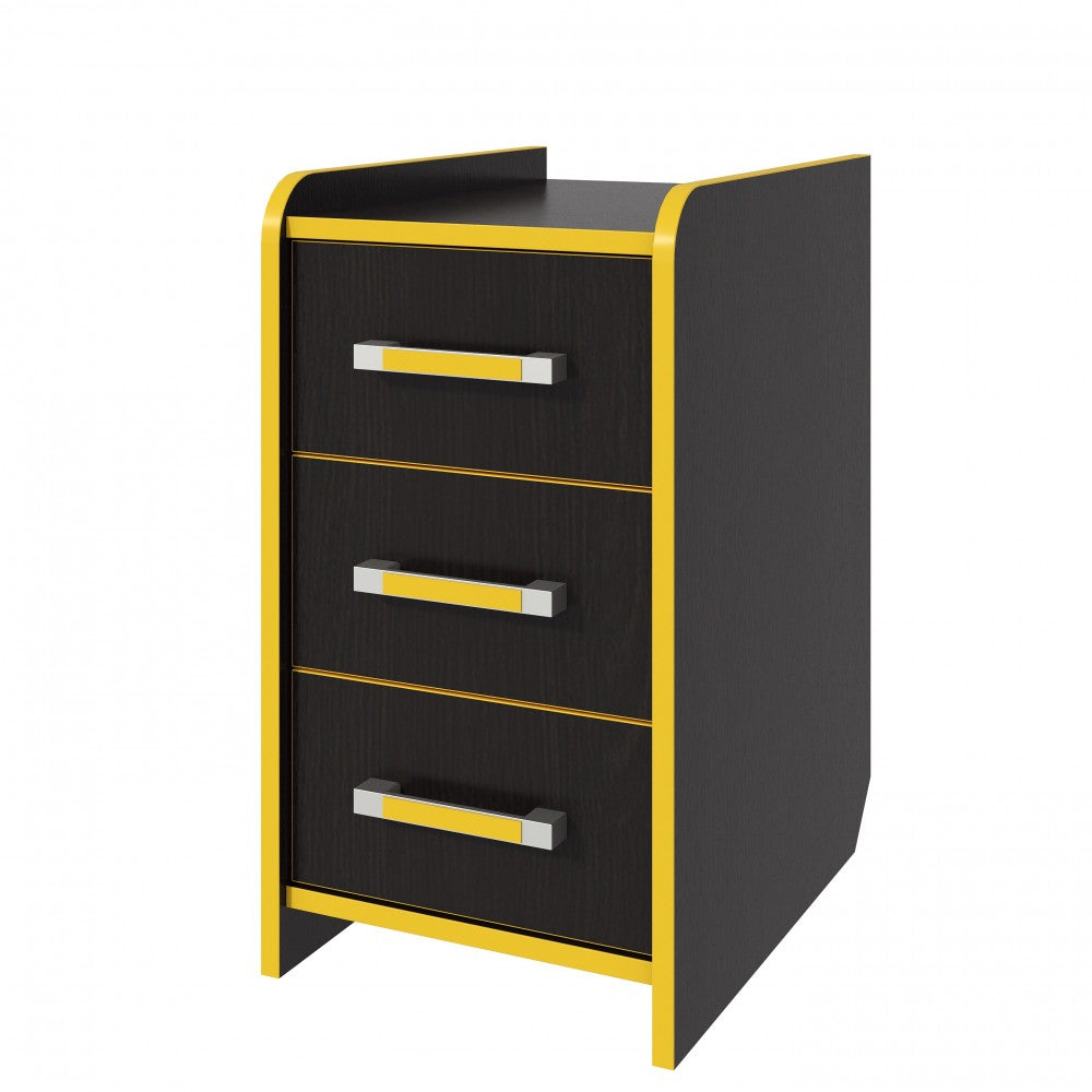 Noptiera birou PC KL 9.3 wenge+galben