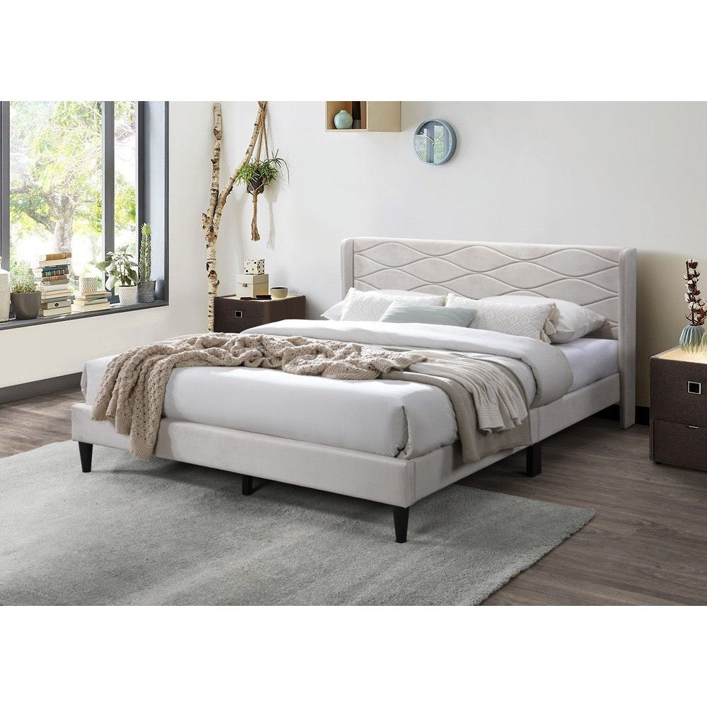 Pat tapitat Maya, 160x200cm, Bej