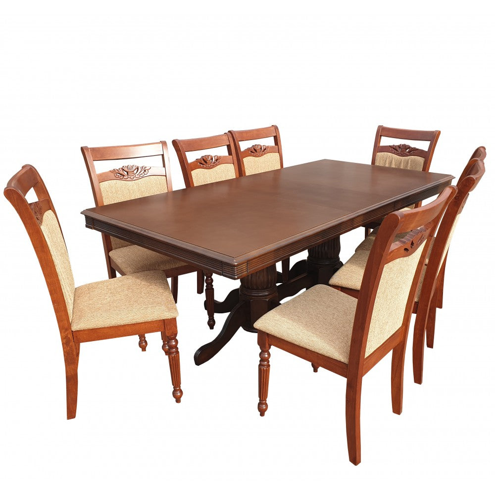 Set masa RH7132 cu 8 scaune RH8064 Dirty Oak 160x100x77 cm