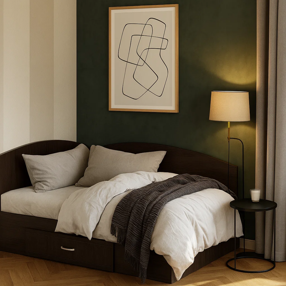 Set Pat Colt 160 si Saltea MR Poket, Wenge