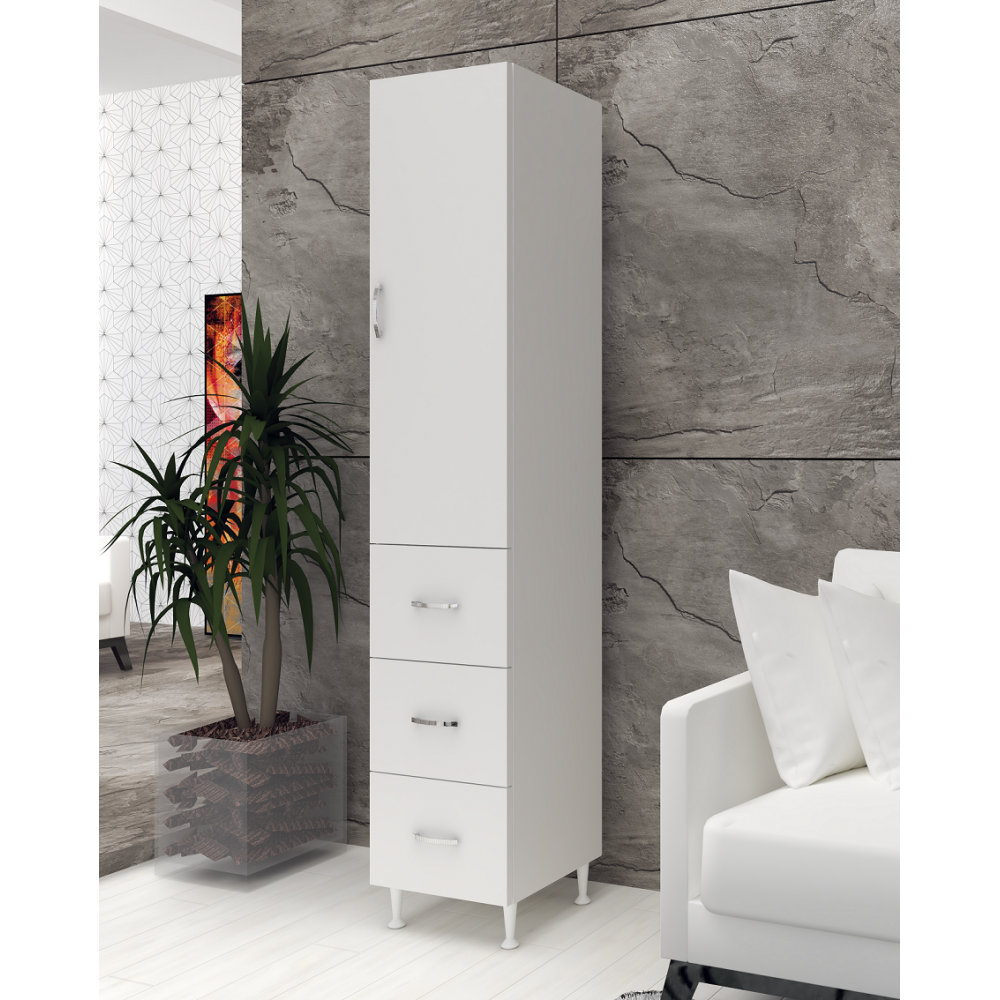 Soldat 35 1U/3S, 35x35x180cm, Alb